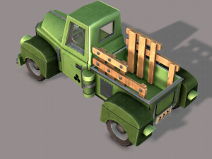 pickup truck cartoon 3D 模型