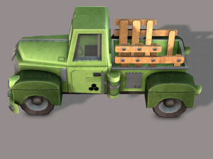 pickup truck cartoon 3D 模型