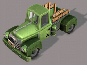 pickup truck cartoon 3D 模型