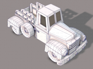 pickup truck cartoon 3D 模型