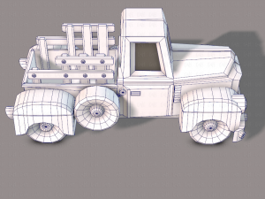 pickup truck cartoon 3D 模型