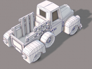 pickup truck cartoon 3D 模型