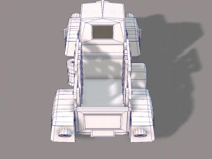pickup truck cartoon 3D Model