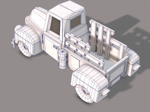 pickup truck cartoon 3D 模型