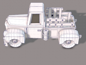 pickup truck cartoon 3D 模型