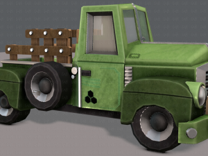 pickup truck cartoon 3D 模型