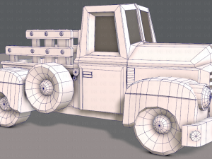 pickup truck cartoon 3D 模型