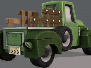 pickup truck cartoon 3D Model