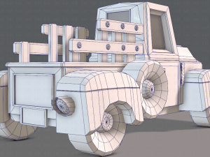 pickup truck cartoon 3D 模型