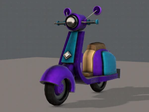 scooter cartoon 3D Model