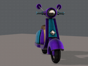 scooter cartoon Modelo 3D