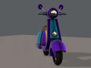 scooter cartoon 3D Model