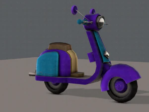 scooter cartoon 3D Model