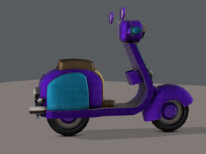 scooter cartoon Modelo 3D