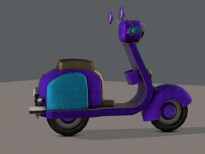 scooter cartoon 3D Model