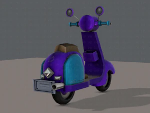 scooter cartoon 3D Model