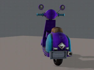 scooter cartoon 3D Model
