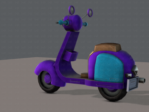 scooter cartoon Modelo 3D