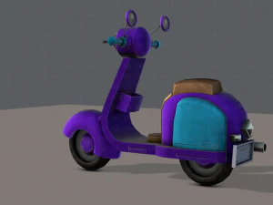 scooter cartoon 3D Model