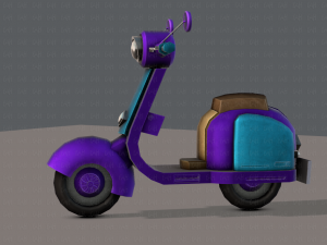 scooter cartoon Modelo 3D