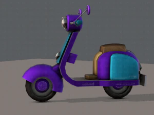 scooter cartoon 3D Model