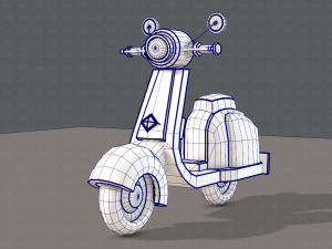 scooter cartoon Modelo 3D