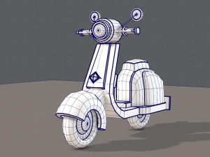 scooter cartoon 3D Model