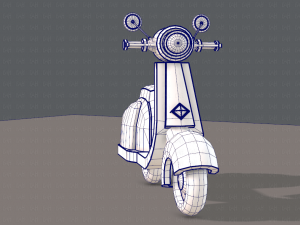 scooter cartoon Modelo 3D