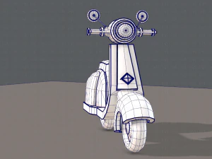 scooter cartoon 3D Model
