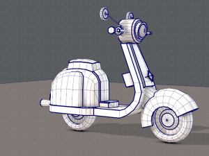 scooter cartoon Modelo 3D