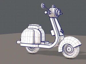 scooter cartoon 3D Model