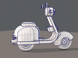 scooter cartoon 3D Model