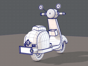 scooter cartoon Modelo 3D