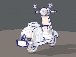 scooter cartoon 3D Model