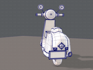 scooter cartoon Modelo 3D