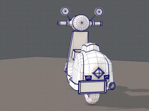 scooter cartoon 3D Model