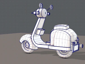 scooter cartoon 3D Model