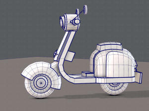 scooter cartoon Modelo 3D