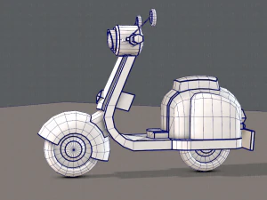 scooter cartoon 3D Model