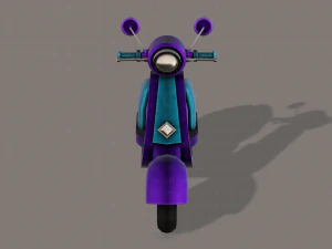 scooter cartoon 3D Model