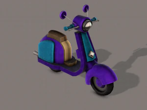 scooter cartoon 3D Model