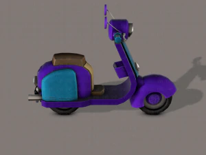 scooter cartoon 3D Model