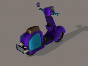 scooter cartoon 3D Model