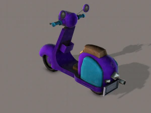 scooter cartoon 3D Model
