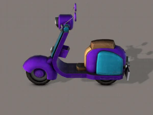 scooter cartoon 3D Model