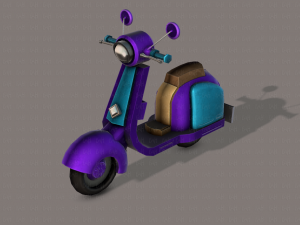 scooter cartoon Modelo 3D
