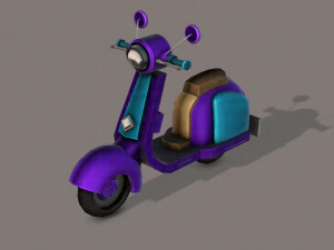 scooter cartoon 3D Model
