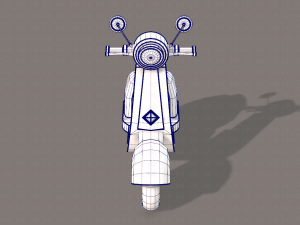 scooter cartoon Modelo 3D