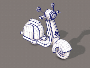 scooter cartoon Modelo 3D
