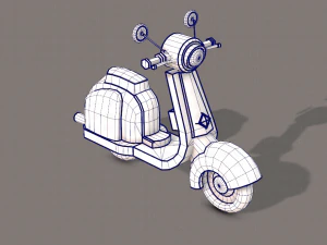 scooter cartoon 3D Model